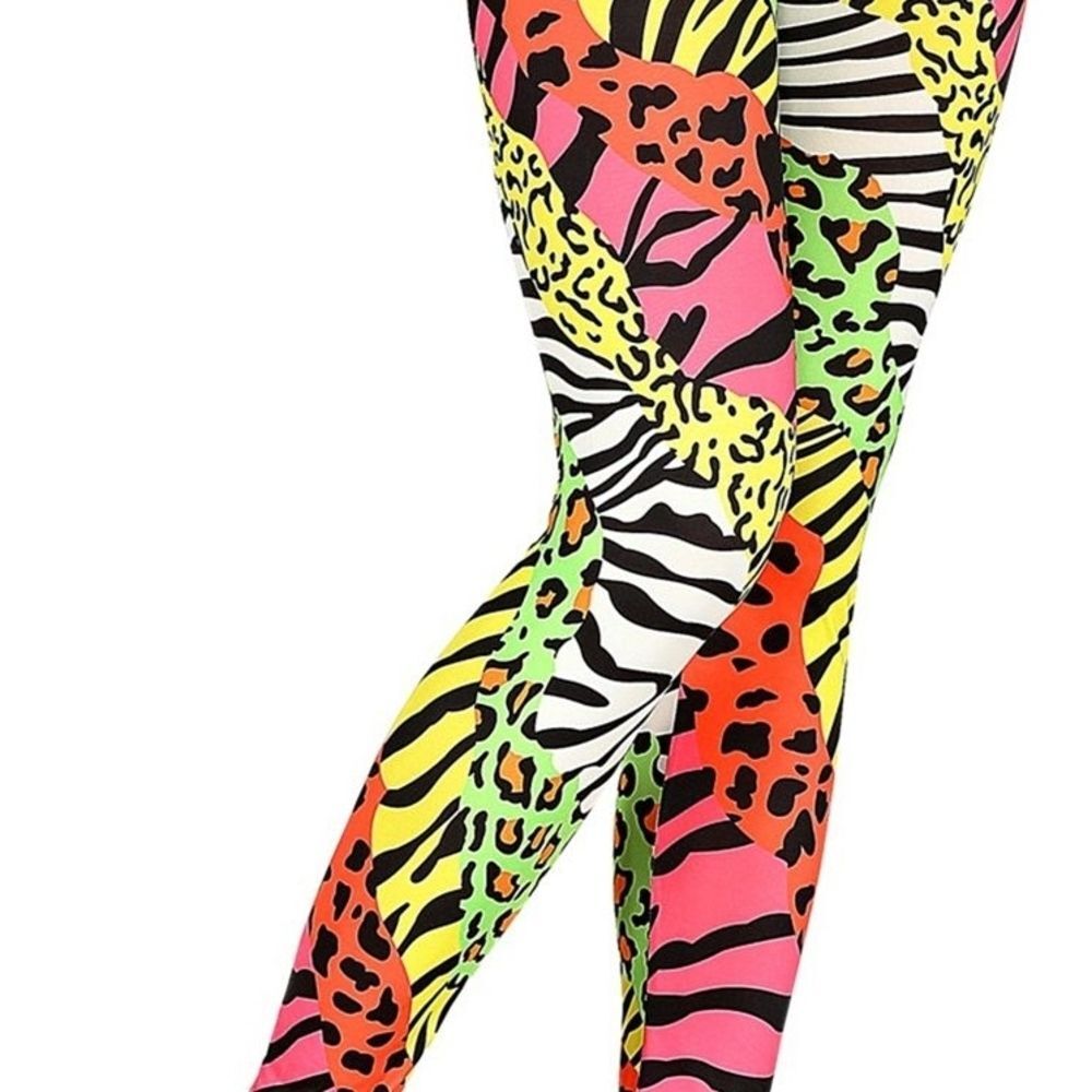 80's Style New Without Tags Colorful Animal Print Leggings